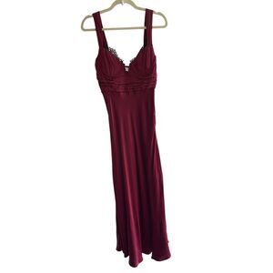 ASTR the Label Burgundy Wine Satin Bustier Slip Dress Women’s Size XS Coquette